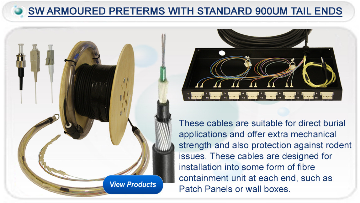 SWA Armoured Preterm with Standard 900um Tail Ends